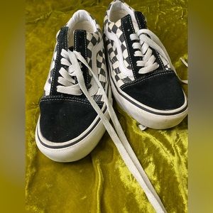 Size 5.5 women’s platform checkered Vans